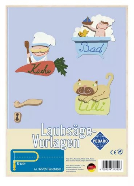 PEBARO Laubsägevorlage, Türschilder I